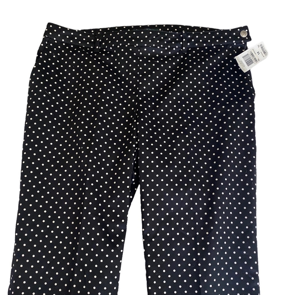 Lauren Ralph Lauren Black Polka Dots Pants Size 12 - Picture 8 of 10
